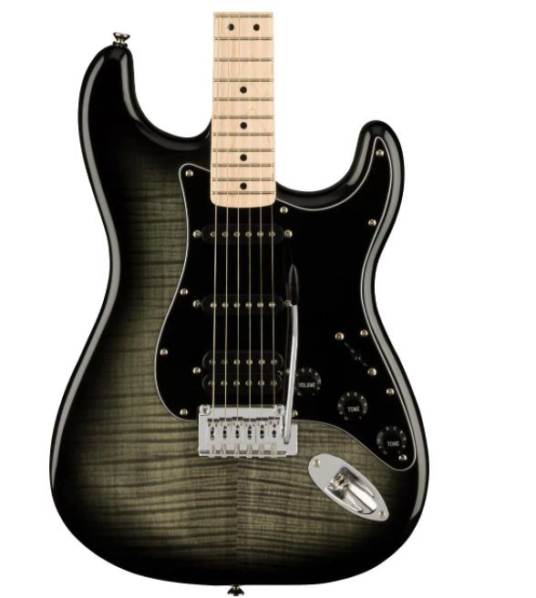 stratocaster black neck